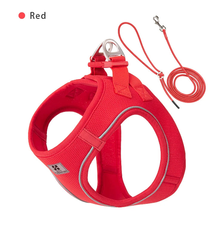 Adjustable Reflective Dog Harness & Leash Set