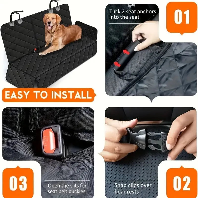 Waterproof Back-Seat Dog Car Seat Cover