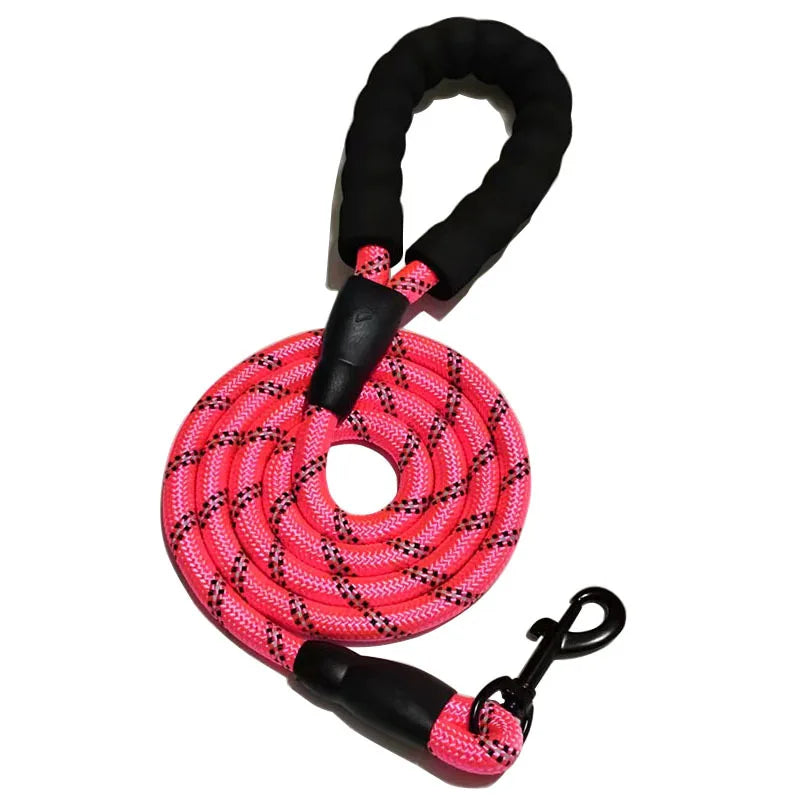 Padded-Handle Reflective Dog Leash