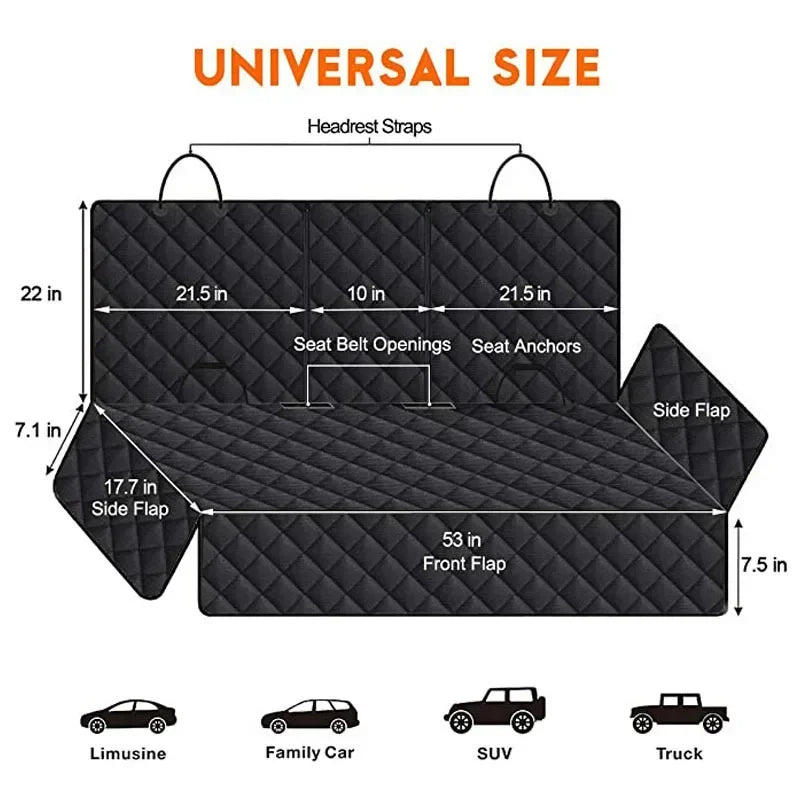 Waterproof Back-Seat Dog Car Seat Cover